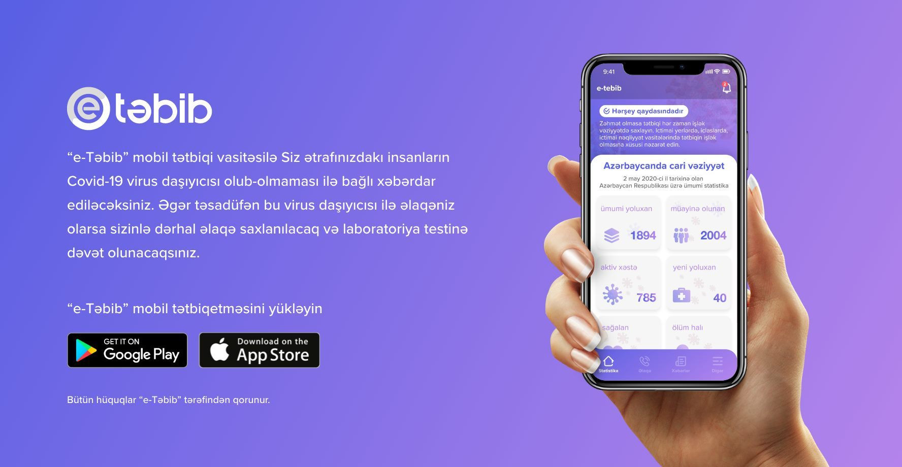 Azərbaycanda koronavirusun yayılmasının qarşısını almaqda yardımçı olacaq mobil tətbiq