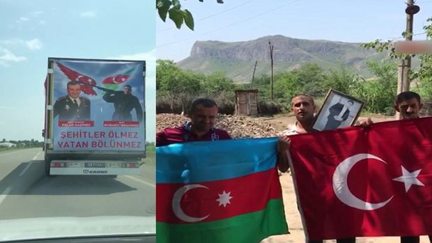 Türkiyəli iş adamı Tovuzda şəhid ailəsini ziyarət edib