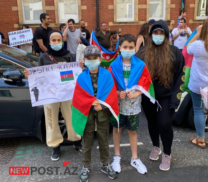 Londonda Ordumuza dəstək aksiyasında təxribat yaşanıb  – FOTO + VİDEO
