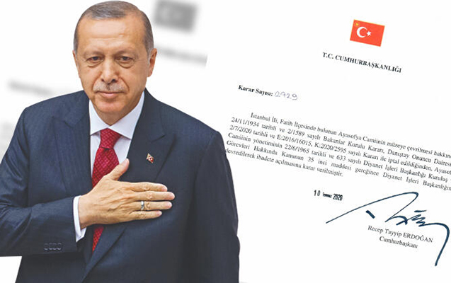 DİQQƏT: Aya Sofyanın muzeydən məscidə çevrilməsi təsdiqləndi