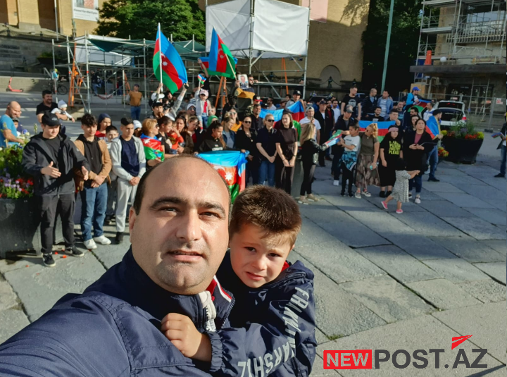 Azərbaycanlıların İsveçdə Ordumuza möhtəşəm dəstək yürüşü - FOTO