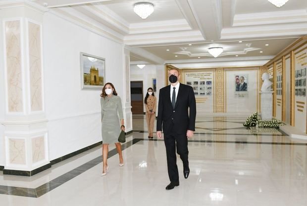 Prezident və xanımı Səttar Bəhlulzadə adına Mədəniyyət Evinin açılışında iştirak ediblər - FOTO