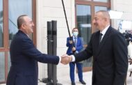 Prezident Türkiyənin XİN rəhbəri Mövlud Çavuşoğlunun başçılıq etdiyi nümayəndə heyətini qəbul edib - FOTO