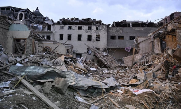 Düşmənin raket hücumundan sonra Gəncə - FOTO/VİDEO