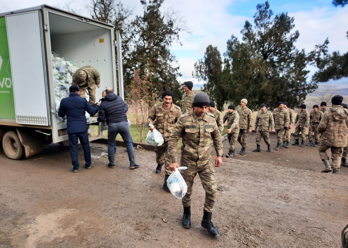 Mehriban Əliyevanın təşəbbüsü ilə bu qurumlar tərəfindən işğaldan azad olunmuş ərazilərdə hərbi qulluqçularımız üçün dəstək aksiyasına başlanılıb - FOTO