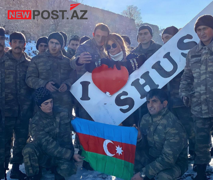 Xalq artisti Aygün Kazımova Şuşada igidlərimizlə birgə – FOTO + VİDEO