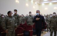Hulusi Akar Qarabağda Ortaq Mərkəzdə xidmət edəcək hərbiçilərlə görüşüb - FOTO