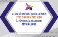 2783 şəhidin ailə üzvünə sosial ödənişlər təyin olunub