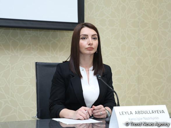 Leyla Abdullayeva Ermənistan XİN-in 10 noyabr bəyanatını şərh etməsinə münasibət bildirib