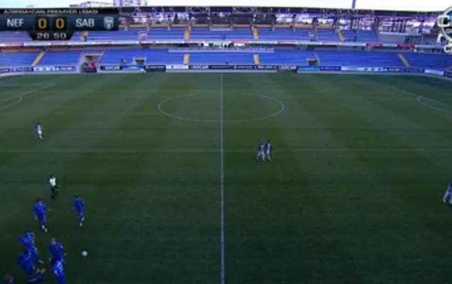 AFFA stadionda işıqlar söndüyü üçün 