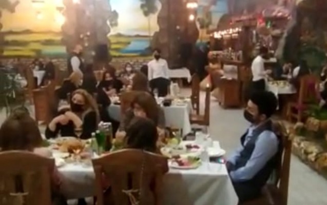 Bakıda restoranda toy edən 40 nəfər cərimələndi - Foto