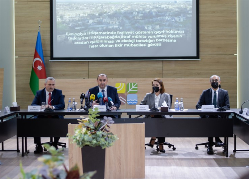 Qarabağda ətraf mühitə vurulmuş zərərin aradan qaldırılması və ekoloji tarazlığın bərpası müzakirə edilib - FOTO