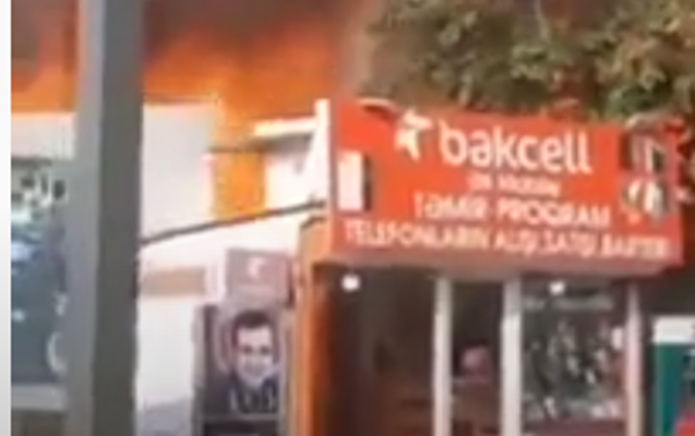 Dünənki yanğından təkcə Polad Həşimovun şəklini çıxartdı - Video