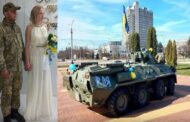 Ukraynada qənimət kimi ələ keçirilən zirehli texnika gəlin maşını oldu - FOTO
