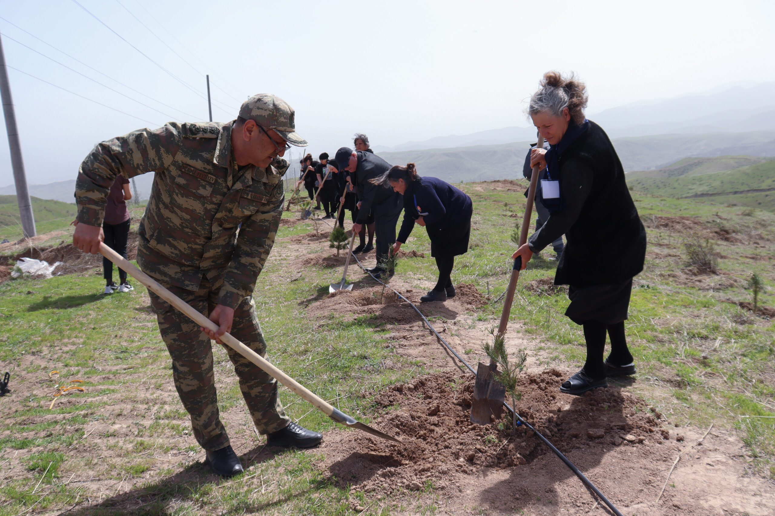 Fövqəladə Hallar Nazirliyi işçilərinin Həmkarlar İttifaqı Qarabağ Dirçəliş Fonduna 5500 ağac ianə edib - FOTO