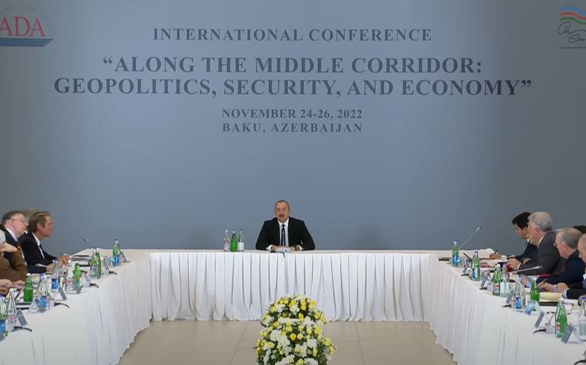 Prezident İlham Əliyev beynəlxalq konfransda iştirak edir - CANLI