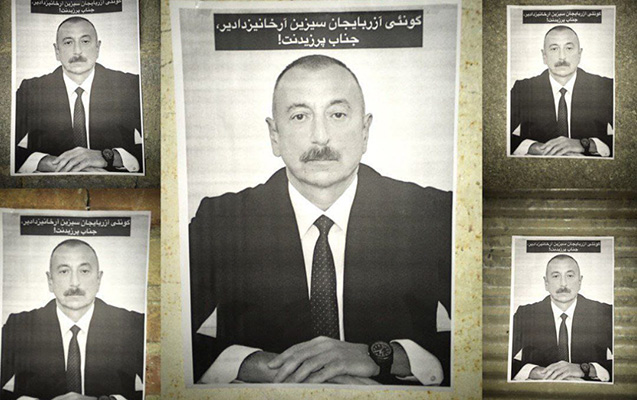 “Güney Azərbaycan sizin arxanızdadır, cənab Prezident” başlıqlı İlham Əliyevin posterləri İran küçələrinə vuruldu